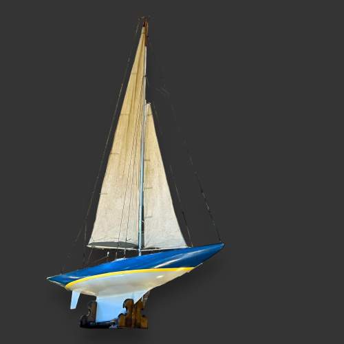 Rare Late 1940s Very Large Scale Model A Class Yacht image-1