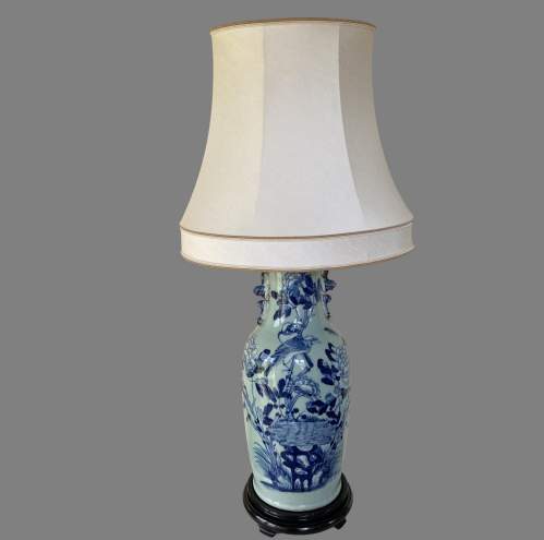 A 19th Century Chinese Blue and White Vase, Converted to a Lamp image-3