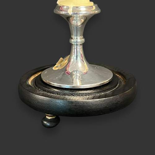 Decorative Antique Dome Display - Silver Candlestick image-3
