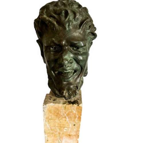 Giuseppe Renda Italian 1859-1939 - Pan Bronze Sculpture image-1