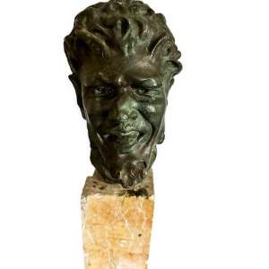 Giuseppe Renda Italian 1859-1939 - Pan Bronze Sculpture
