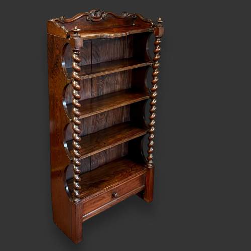 Unusual Early Victorian Rosewood Bookcase image-1
