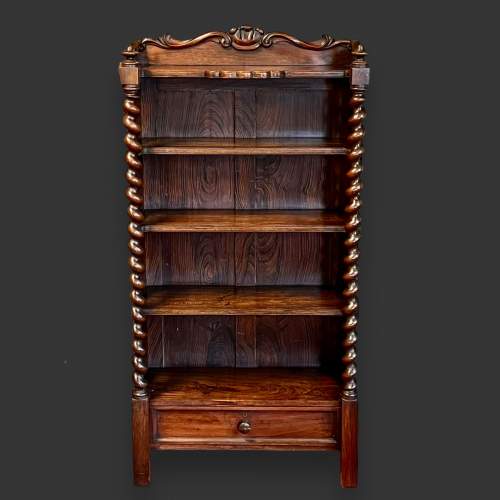 Unusual Early Victorian Rosewood Bookcase image-2