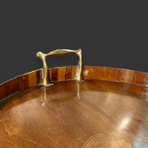 Edwardian Inlaid Oval Tray and Stand image-4