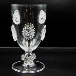 Venetian Glass Decorative Fine Quality Clear Glass Large Goblet