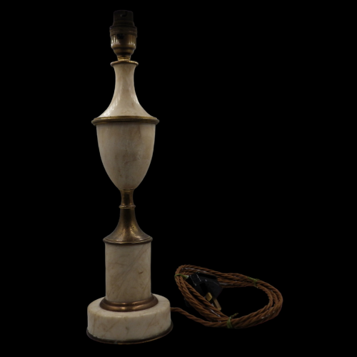 Antique Classical Marble Urn & Gilt Metal Table Lamp image-1
