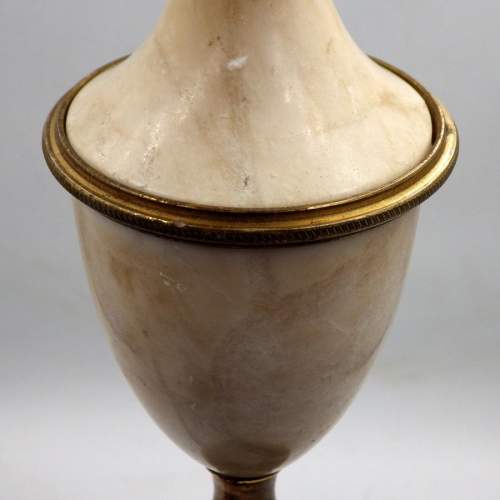 Antique Classical Marble Urn & Gilt Metal Table Lamp image-3