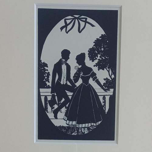 Original Early 20th Century Silhouette Postcard by Manni Grosze image-4