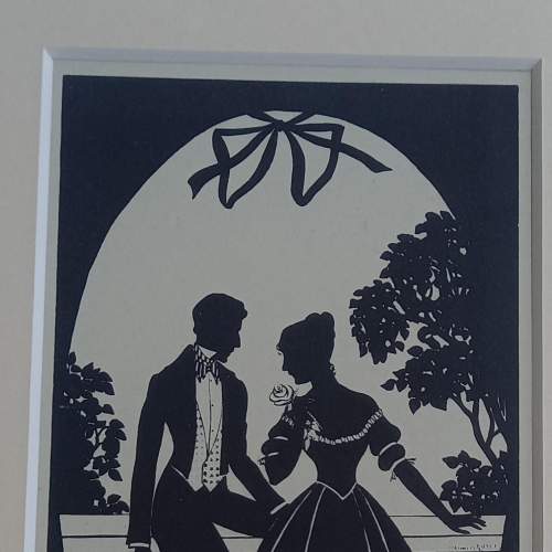 Original Early 20th Century Silhouette Postcard by Manni Grosze image-5