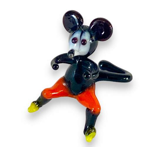 Miniature Murano Glass Mickey Mouse image-1
