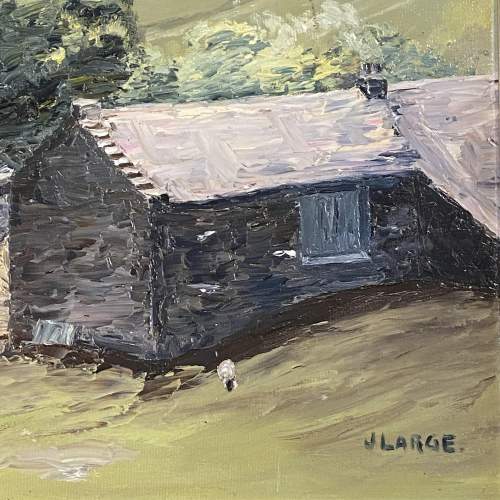 Lake District Oil on Canvas Painting by J Large image-4