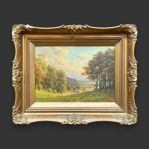 Framed Oil on Canvas of a Rural Scene by Henry Cheadle image-1