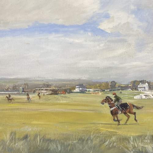 Running Out - Epsom Downs Oil on Board by H.G Buxon image-3