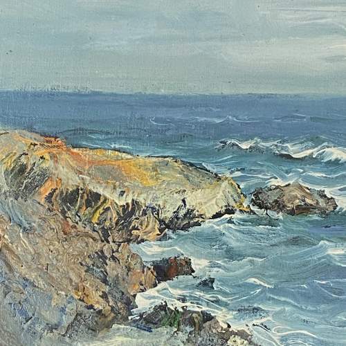 Coastal Scene Oil on Canvas by Valentin Alekov image-2