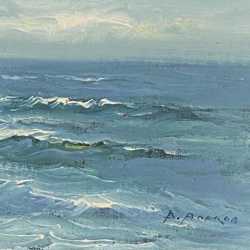 Coastal Scene Oil on Canvas by Valentin Alekov image-4