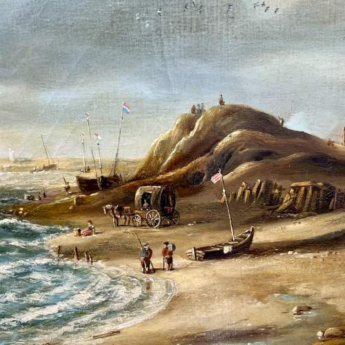 Framed Oil on Canvas Beach Scene by Norman Henry French image-3