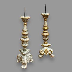 Pair of 18th Century French Pricket Candlesticks