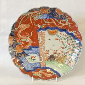 Japanese Hand Painted Rabbit Decor Imari Plate