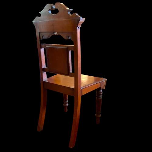 Pair of 19th Century Victorian Walnut Hall Chairs image-3