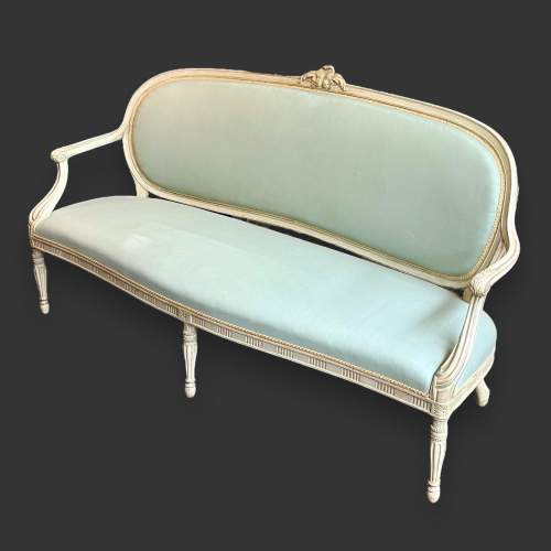 French Upholstered Painted Sofa image-1
