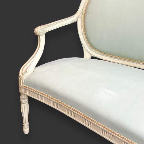 French Upholstered Painted Sofa image-5