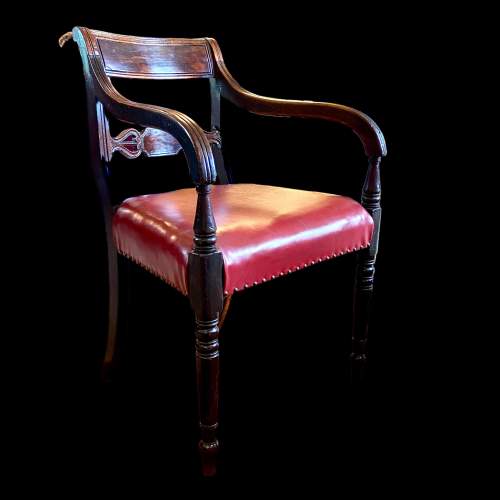 Victorian Mahogany Elbow Chair image-1