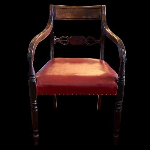 Victorian Mahogany Elbow Chair image-2