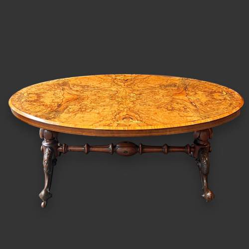 Victorian Burr Walnut Coffee Table image-2