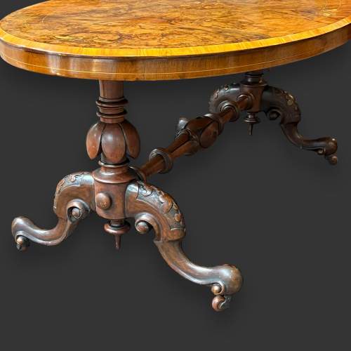 Victorian Burr Walnut Coffee Table image-6