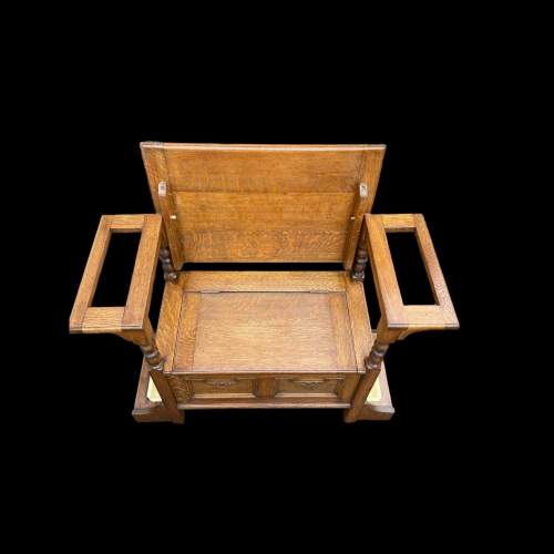 Early 20th Century Oak Bench And Umbrella Stand image-6