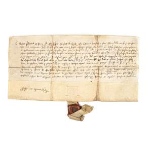 Rare Antique 16th Century Vellum Document in Latin