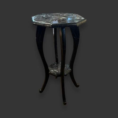 Liberty and Co Japanese Carved Hardwood Table image-1