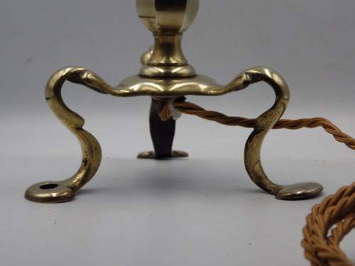 WAS Benson Arts & Crafts Brass Table Lamp Pullman Lamp image-3