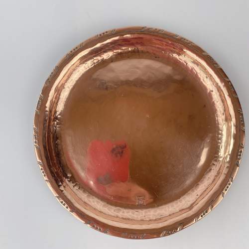 Copper Arts and Crafts Plate By Hugh Wallis Circa 1900-1930 image-2