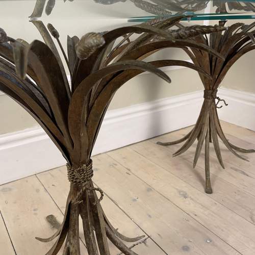 A Pair of Brass Wheatsheaf Side Tables image-2