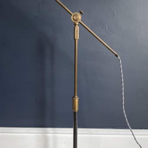 Early English Adjustable Brass Reading Lamp image-2