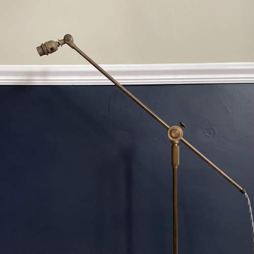 Early English Adjustable Brass Reading Lamp image-5