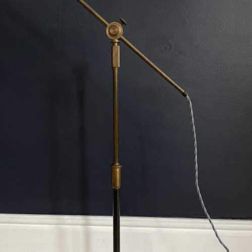 Early English Adjustable Brass Reading Lamp image-6