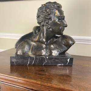 The Aviator - Bronzed Bust by Johannes Dommisse