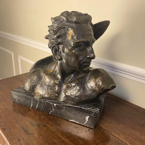 The Aviator - Bronzed Bust by Johannes Dommisse image-2