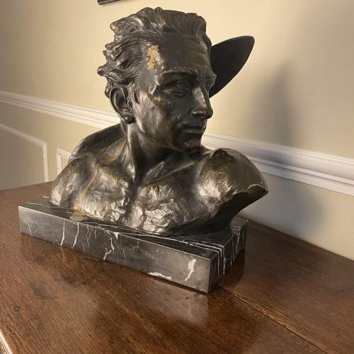 The Aviator - Bronzed Bust by Johannes Dommisse image-3