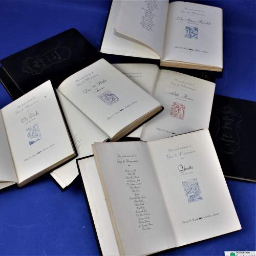 Books: Guy De Maupassant. 17 of 18 vols c.1920. Novels & Tales image-2