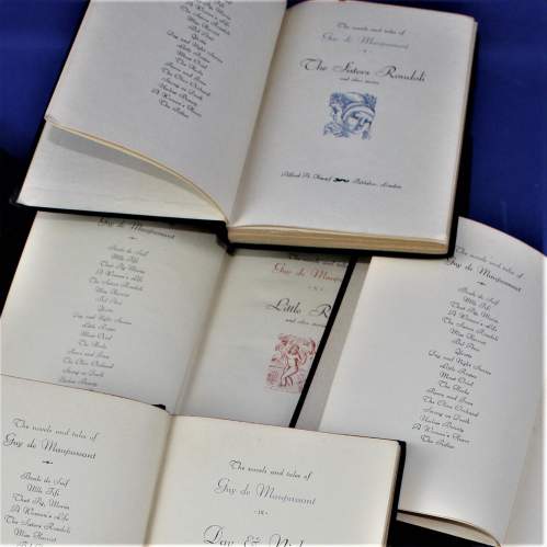 Books: Guy De Maupassant. 17 of 18 vols c.1920. Novels & Tales image-3