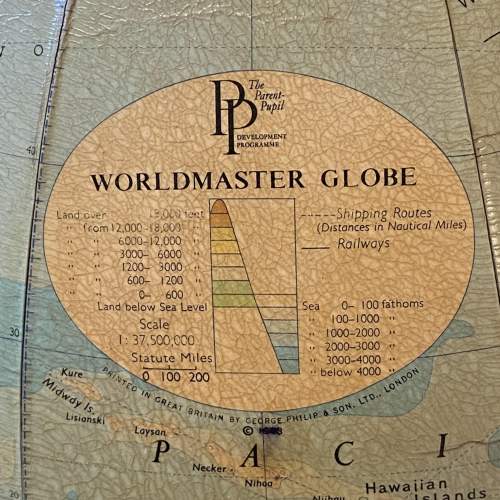 Vintage Worldmaster Globe on Antique Stand image-6