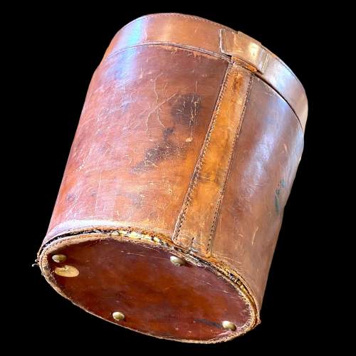 Early Victorian Leather Double Top Hat Case image-5