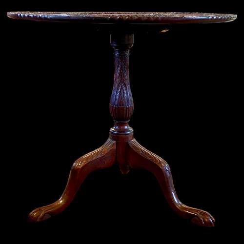 Georgian Carved Mahogany Tilt Top Tea Table image-2