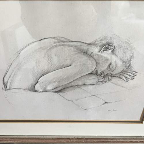 A Francine Van Hove Pencil Drawing of Girl image-4