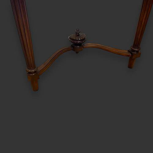 French Antique Walnut Console Table and Mirror image-5