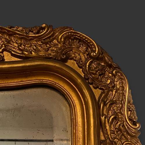 Antique French Gilded and Carved Large Wall Mirror image-6