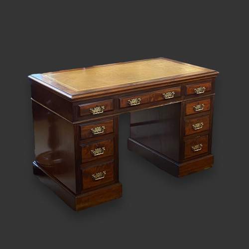 Late 19th Century Walnut Pedestal Desk image-1